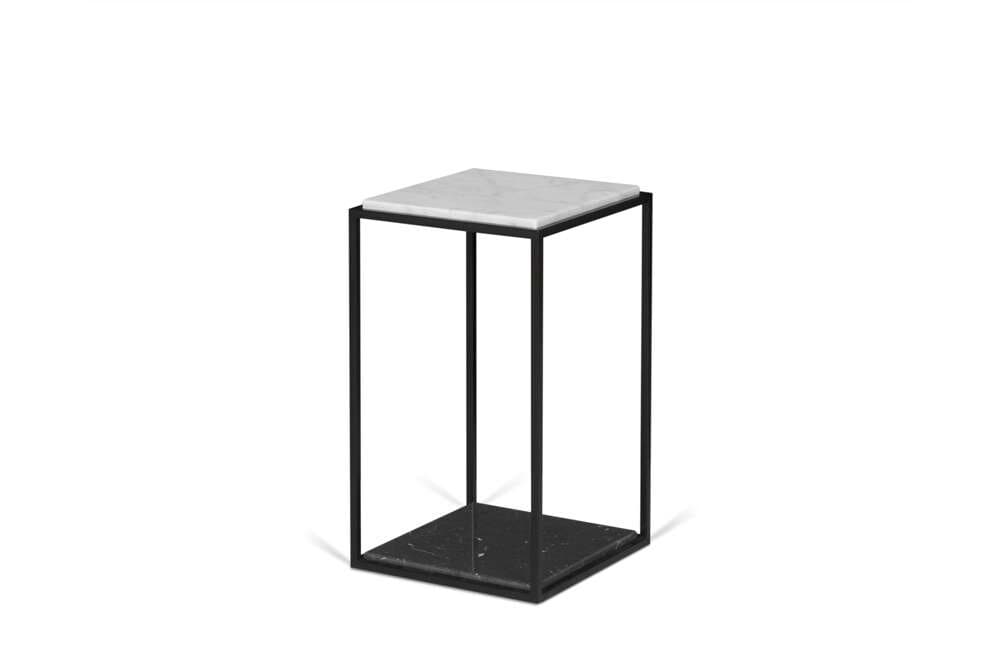 TEMAHOME - Forrest Marble Side Table in White & Black Marble / Black - 9500628641 veiw 3