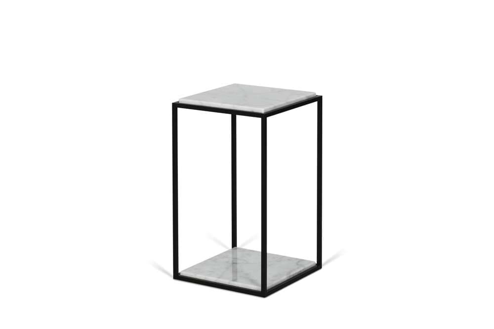 TEMAHOME - Forrest Marble Side Table in White Marble / Black - 9500628603 veiw 4