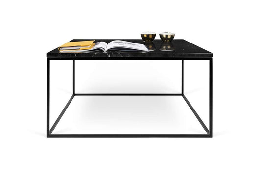 TEMAHOME - Gleam 30x30 Marble-Top Coffee Table in Black Marble / Black Lacquered Steel - 9500626173 veiw 2