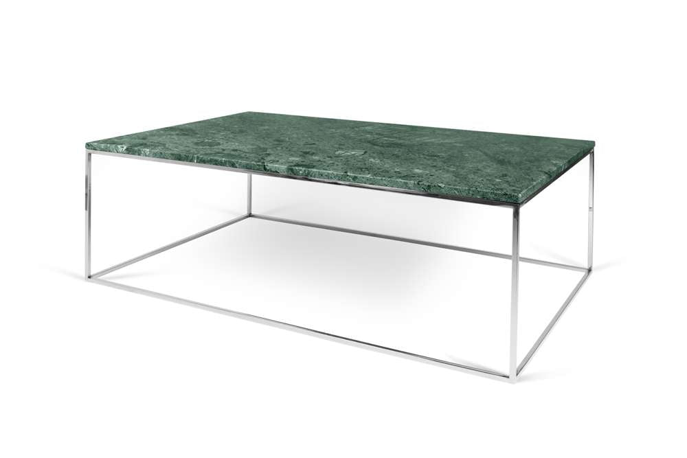 TEMAHOME - Gleam 47x30-Top Marble Coffee Table in Green Marble / Chrome - 9500626104 veiw 4