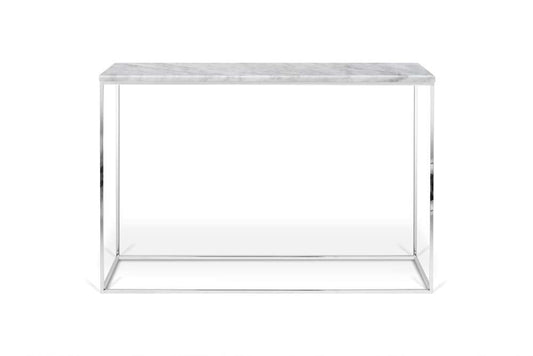 TEMAHOME - Gleam Marble-Top Console in White Marble and Chrome - 9500629495 veiw 2