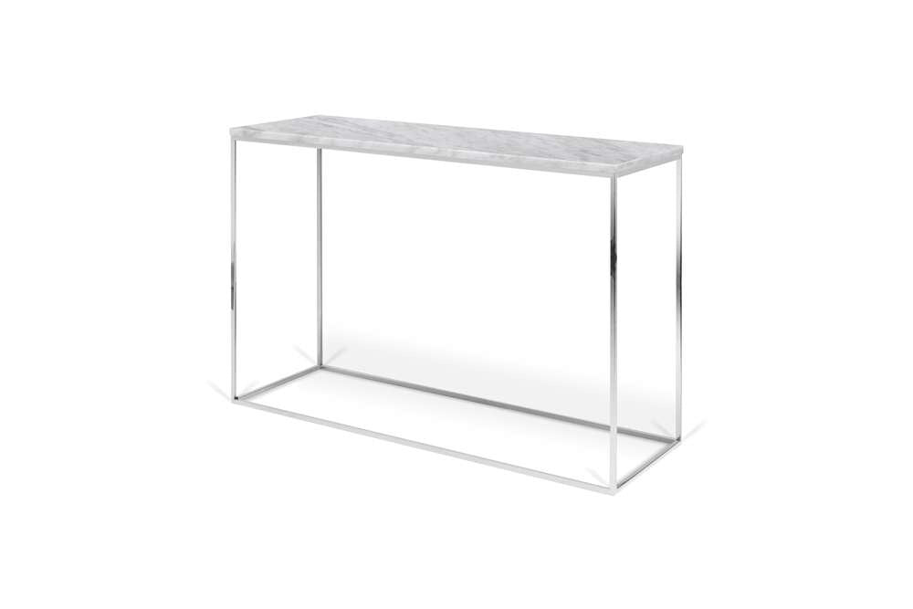 TEMAHOME - Gleam Marble-Top Console in White Marble and Chrome - 9500629495 veiw 3