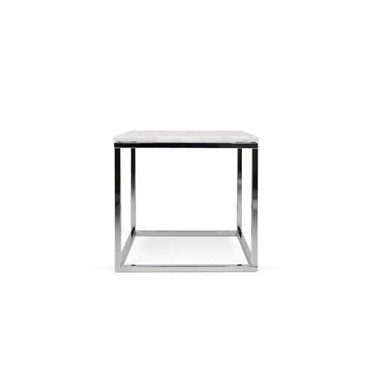 TEMAHOME - Prairie 20X20 Marble End Table in White Marble Top/Chrome Legs - 9500625053 veiw 2