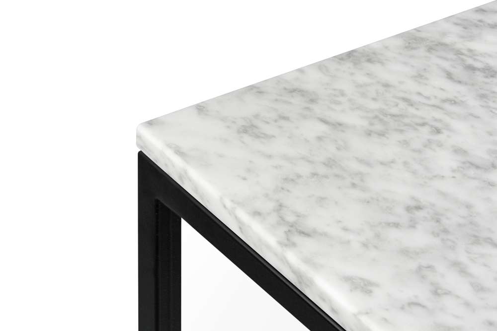 TEMAHOME - Prairie 47X30 Marble Coffee Table in White Marble Top/Black Lacquered Steel Legs - 9500625046 veiw 4