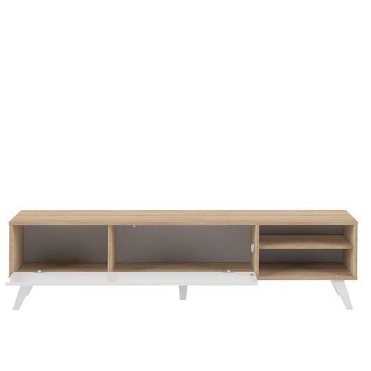 TEMAHOME - Prism TV Stand in Natural Oak Color / White - E3170A3421A01 veiw 2