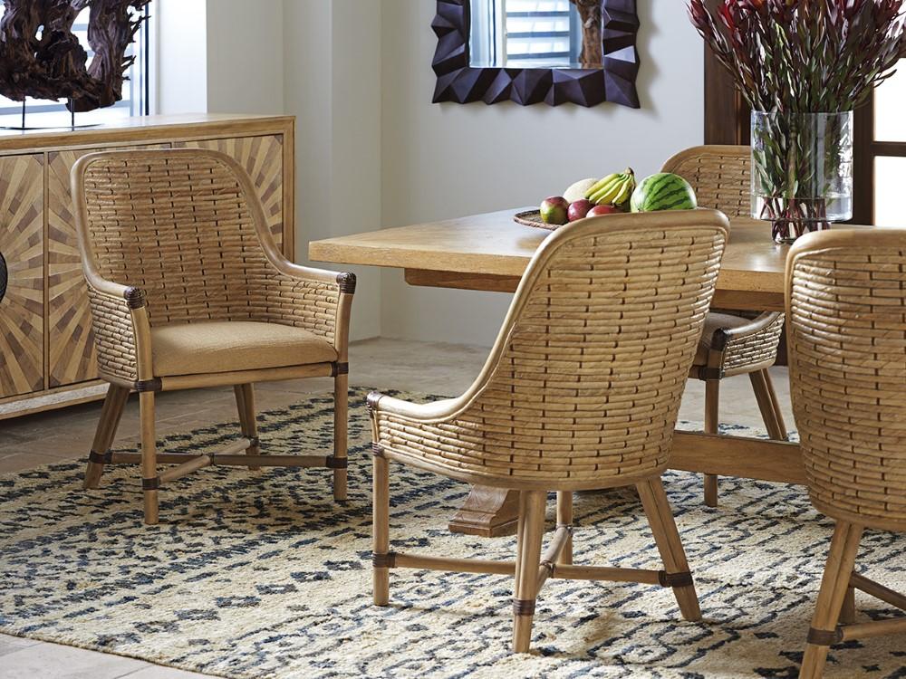 Tommy Bahama Home - Los Altos Keeling Woven Side Chair in Beige - 01-0566-882-01 veiw 3