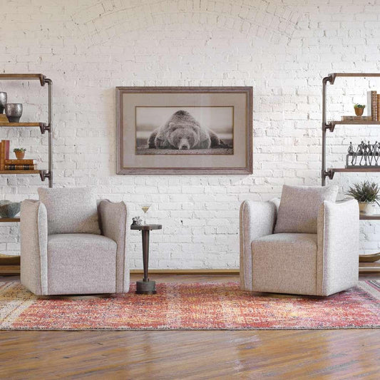 Uttermost - Corben Gray Swivel Chair - 23492 veiw 2