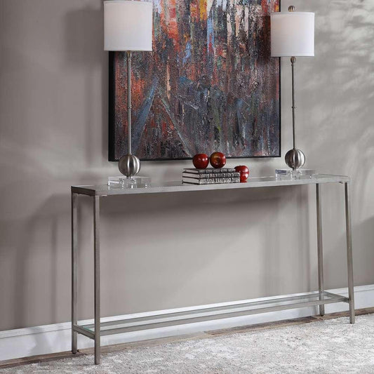 Uttermost - Hayley Silver Console Table - 24913 veiw 2