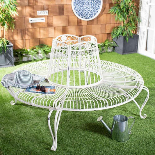 Safavieh - Ally Darling Tree Bench - Antique White - PAT5019B veiw 2