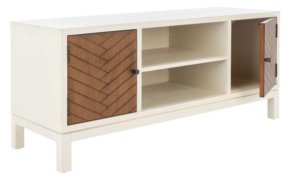 Safavieh - Ajana 2Dr 1Shlf Media Stand - Distressed White - Honey - MED5703C veiw 4