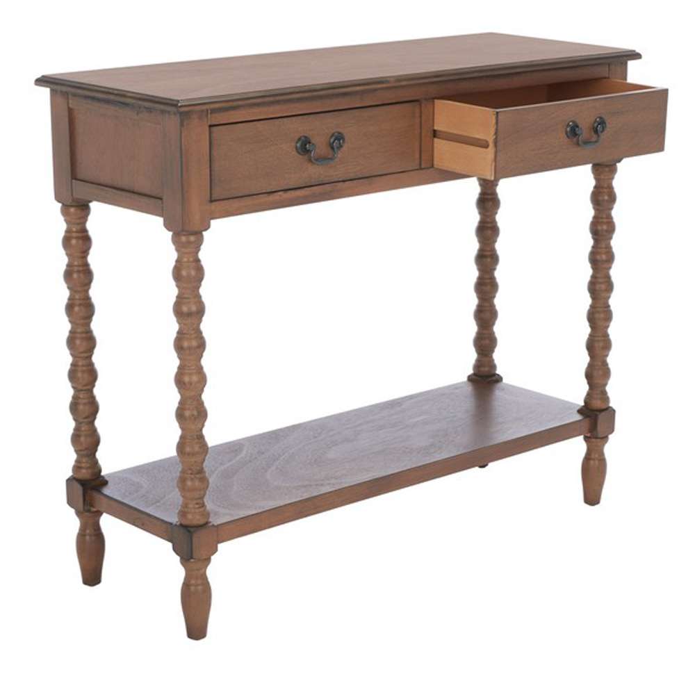 Safavieh - Athena 2 Drawer Console Table - Brown - CNS5702C veiw 4