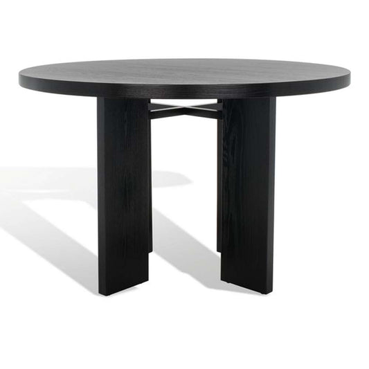 Safavieh - Calamaria Round Wood Dining Table Table - Black - SFV2135B veiw 2