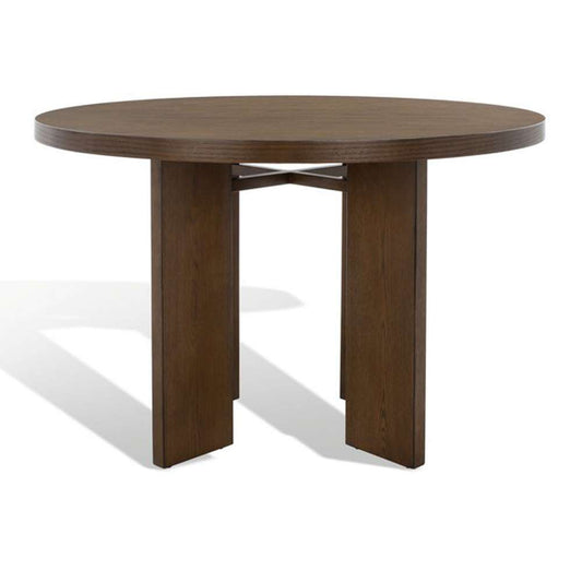Safavieh - Calamaria Round Wood Dining Table Table - Medium Oak - SFV2135C veiw 2