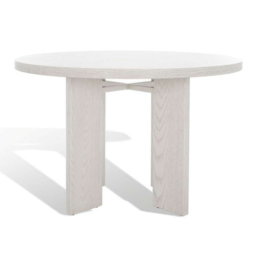 Safavieh - Calamaria Round Wood Dining Table Table - White Washed - SFV2135A veiw 2