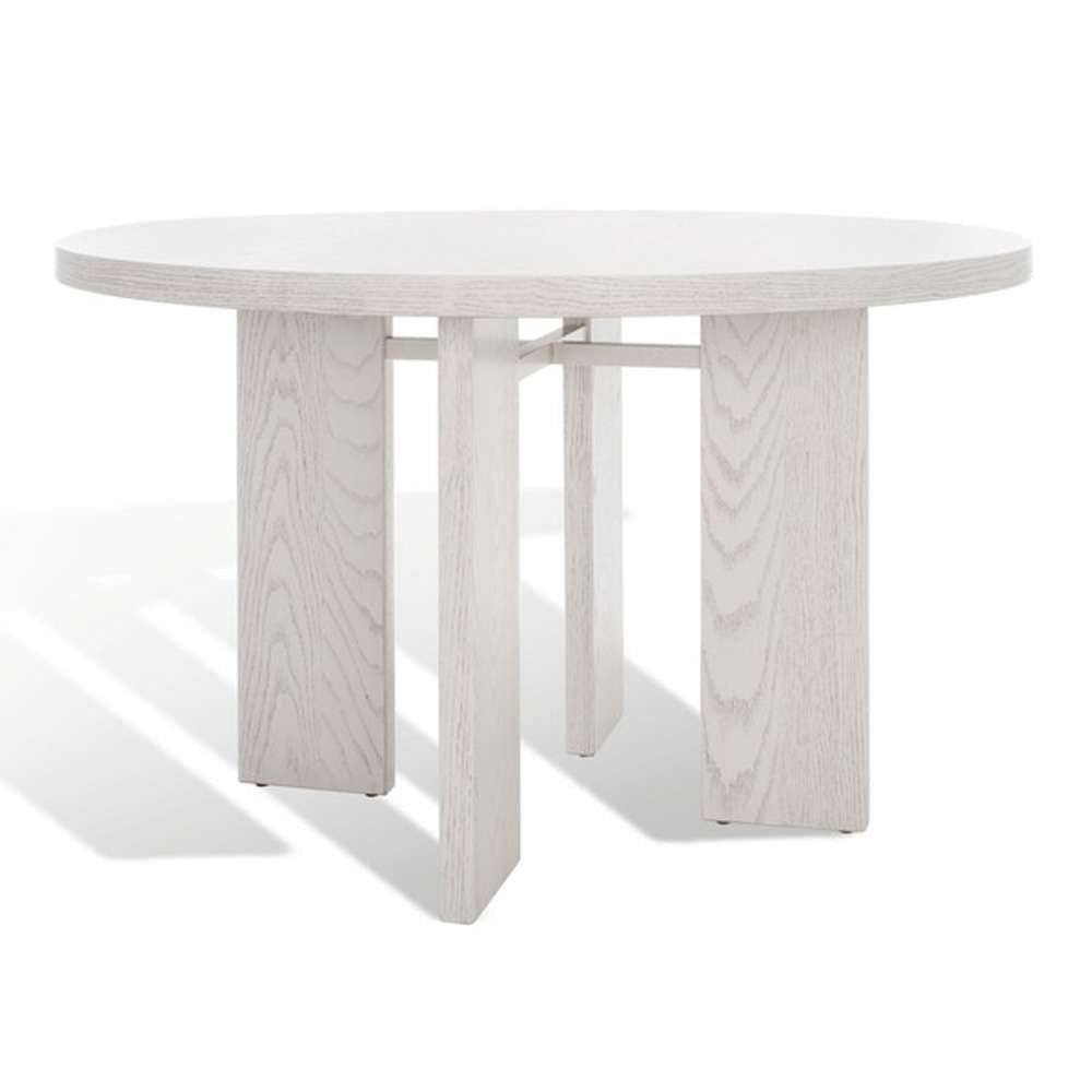Safavieh - Calamaria Round Wood Dining Table Table - White Washed - SFV2135A veiw 4