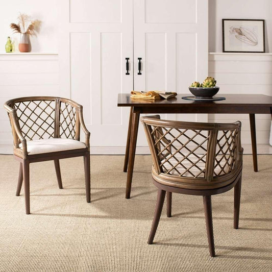 Safavieh - Carlotta Arm Chair - Greige - White - SEA4013A veiw 2