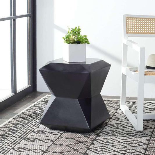 Safavieh - Conan Concrete Accent Stool - Black - VNN1030C veiw 2