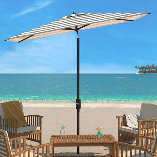 Safavieh - Iris 6.5X10 Rect Umbrella - Grey - White - PAT8304D veiw 2
