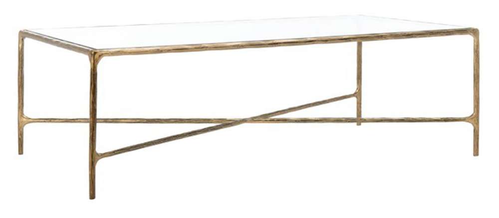 Safavieh - Jessa Rectangle Coffee Table - Brass - SFV9500A veiw 3