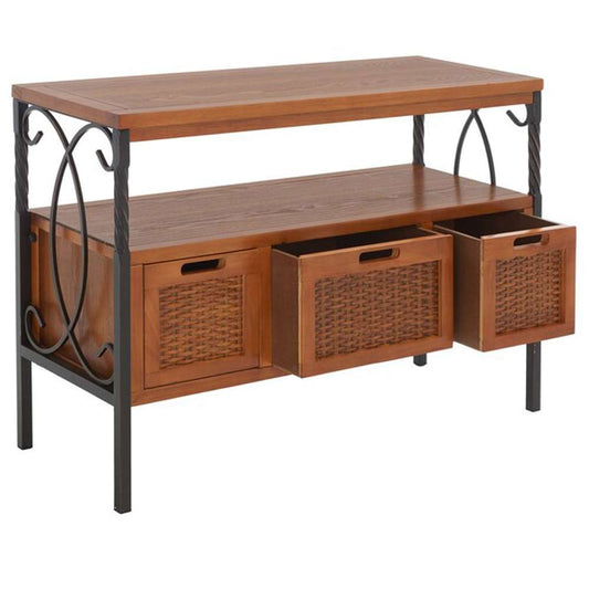 Safavieh - Joshua Media Console - Pewter - Walnut - AMH6532A veiw 2