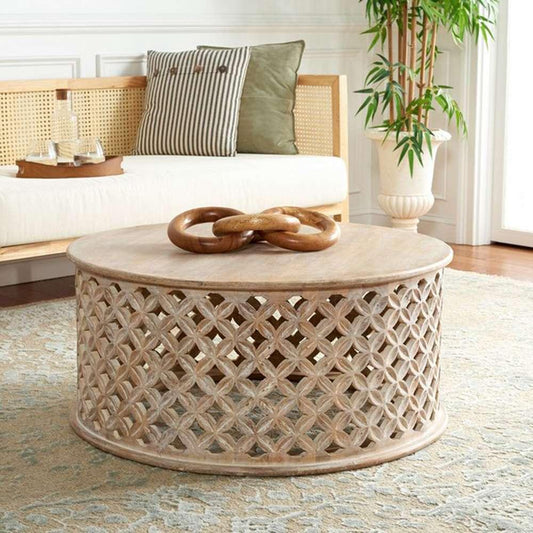 Safavieh - Kaydix Round Coffee Table - Burnt White - COF5300D veiw 2