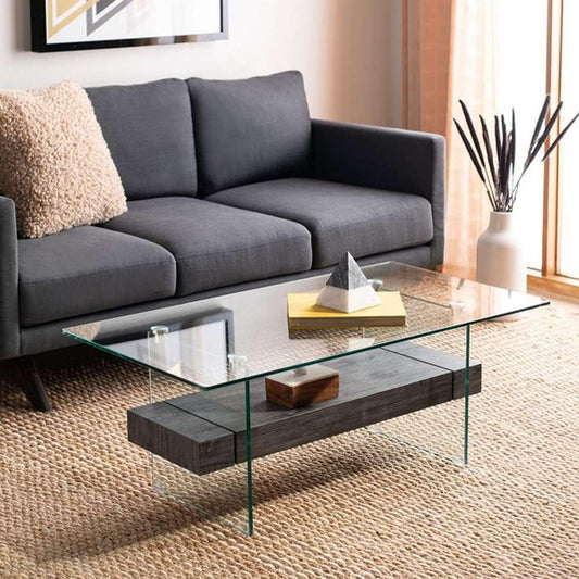 Safavieh - Kayley Coffee Table - Glass - Black Oak - COF7004B veiw 2