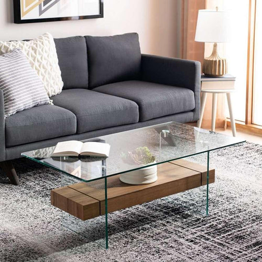 Safavieh - Kayley Coffee Table - Glass - Natural Brown - COF7004D veiw 2