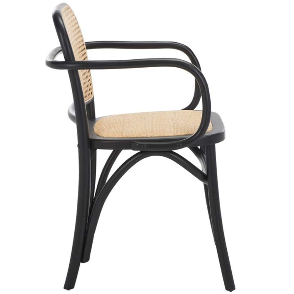 Safavieh - Keiko Cane Dining Chair - Black - Natural - DCH9503B veiw 3