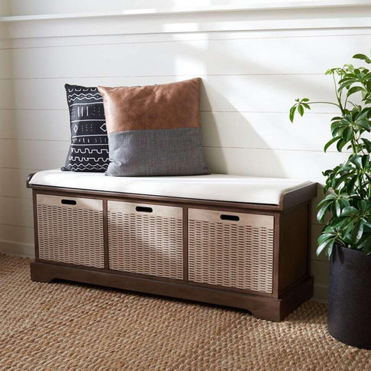 Safavieh - Landers 3Drw Cushion Bench - Brown - BCH5703C veiw 2