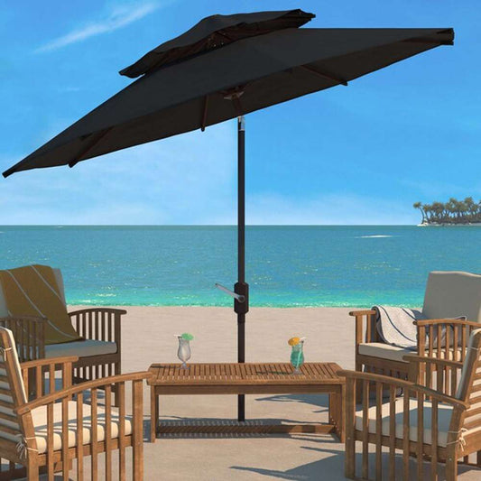 Safavieh - Lorenia 9Ft Double Top Umbrell - Black - PAT8201D veiw 2