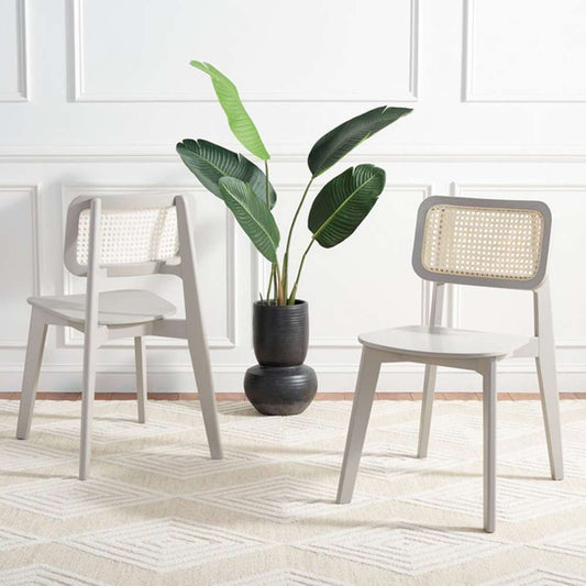Safavieh - Luz Cane Dining Chair - Grey - Natural (Set of 2) - DCH1006D-SET2 veiw 2