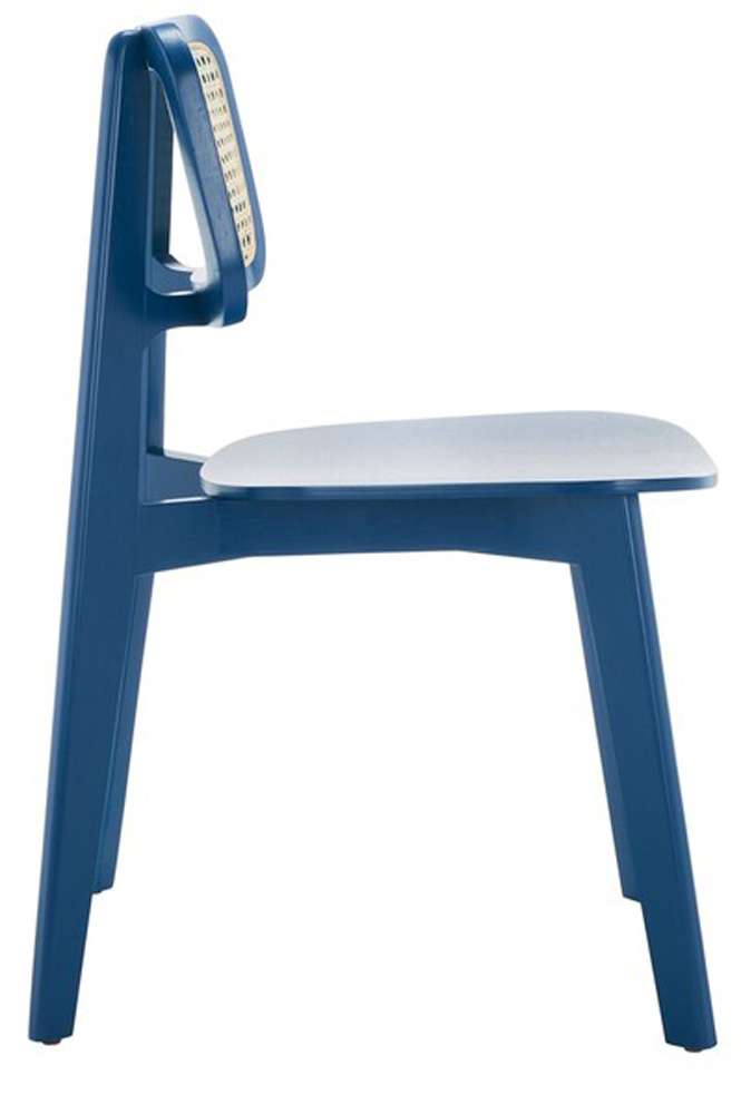 Safavieh - Luz Cane Dining Chair - Navy - Natural (Set of 2) - DCH1006E-SET2 veiw 4