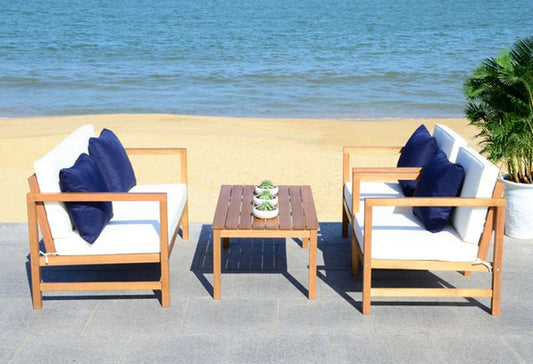 Safavieh - Montez 4 Piece Set - Natural - Bge + Solid Plw - PAT7030A veiw 2