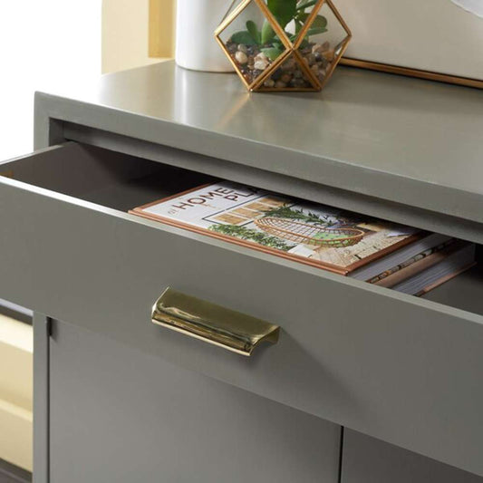 Safavieh - Nigel 2 Door 1 Drawer Chest - Dark Grey - Brass - CHS6600B veiw 2
