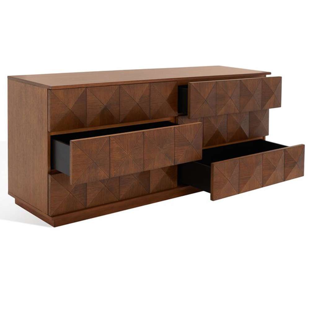 Safavieh - Patty 6 Drawer Dresser - Walnut - SFV7206B veiw 4
