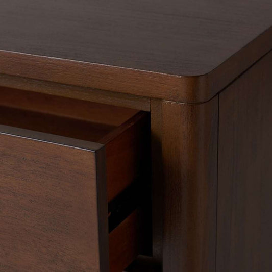 Safavieh - Rosey 3 Drawer Wood Nightstand - Brown - SFV7701A veiw 2