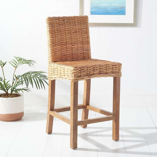 Safavieh - Tobie Rattan Counter Stool - Natural - Golden Brown - BST6501A veiw 2