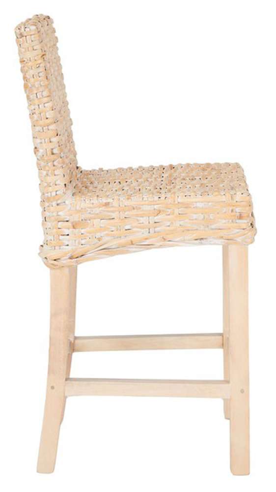 Safavieh - Tobie Rattan Counter Stool - White Washed - BST6501D veiw 4