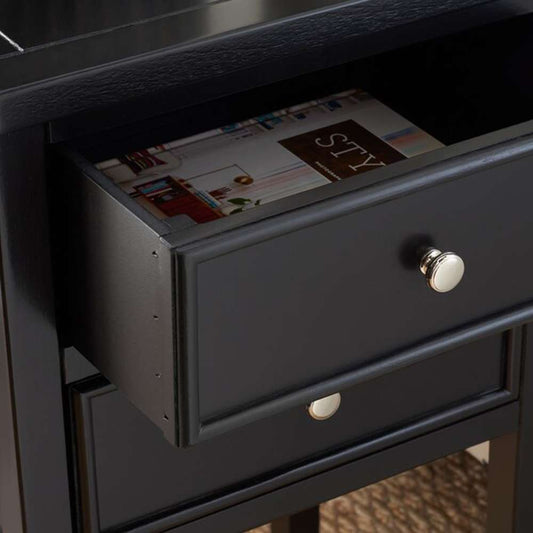Safavieh - Toby Accent Table W Storage Drwrs - Black - AMH6625G veiw 2