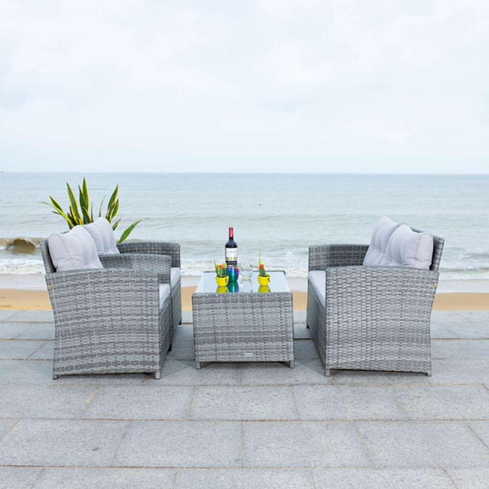 Safavieh - Vellor 4Pc Living Set - Grey - Grey - PAT7516B veiw 1