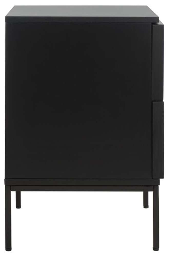 Safavieh - Zadie 2 Drw Rattan Nightstand - Black - Natural - NST5007D veiw 5