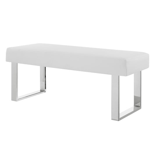 Armen Living - Amanda White Bench - LCAMBEWHBCH veiw 2
