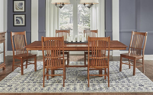 A-America - Laurelhurst Slatback Side Chair in Contoured Solid Wood Seat in Mission Oak Finish (Set of 2) - LAUOA2752 veiw 3