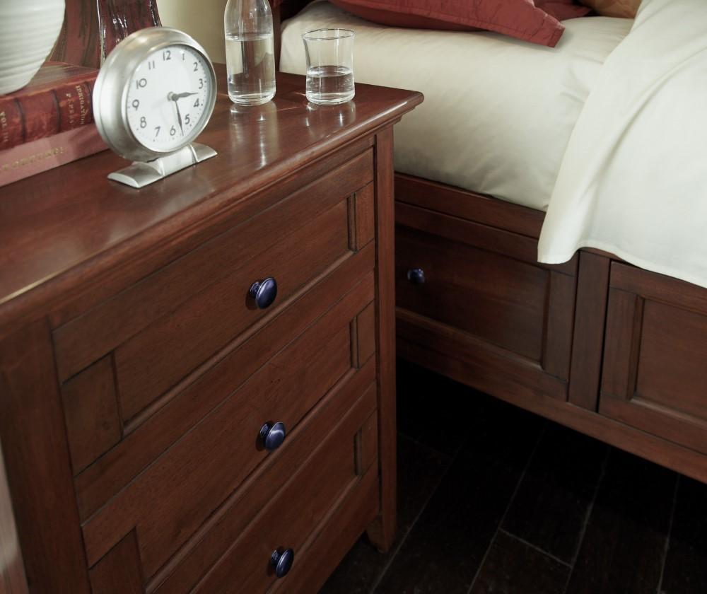 A-America - Westlake 3 Drawer Nightstand in Cherry Brown Finish - WSLCB5750 veiw 3