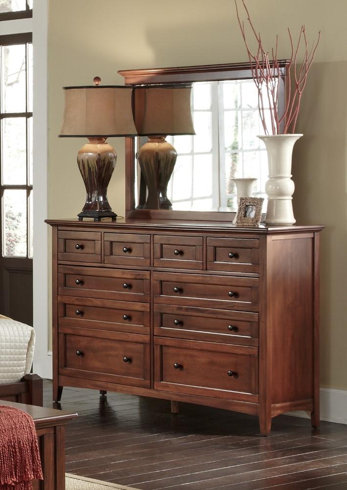 A-America - Westlake 10 Drawer Master Dresser in Cherry Brown Finish - WSLCB5510 veiw 3