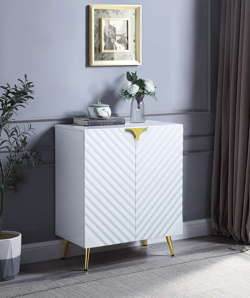 ACME Furniture - Gaines Console Table - White High Gloss - AC01141 veiw 1