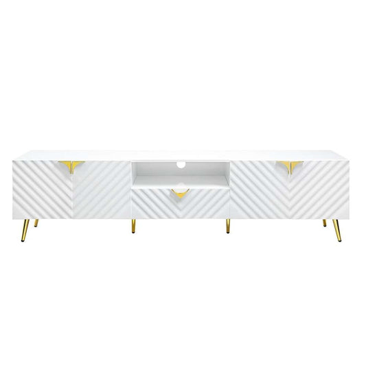 ACME Furniture - Gaines TV Stand - White High Gloss - LV01138 veiw 3
