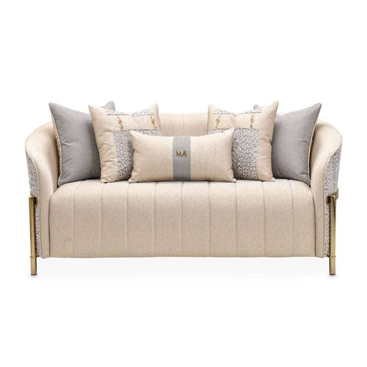 AICO by Michael Amini - Lisbon Loveseat - Opal/Gold - LFR-LSBN825-OPL-806 veiw 2