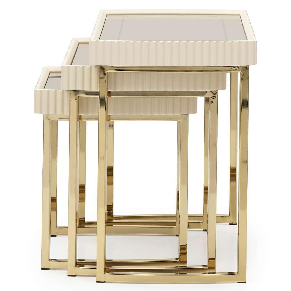 AICO by Michael Amini - Lisbon Nesting Tables, Set of 3 - Silken Matte Cream - LFR-LSBN224-140 veiw 7