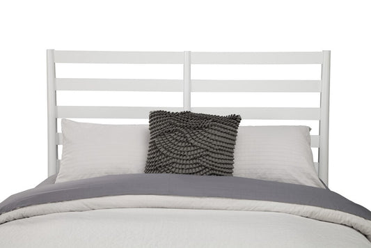 Alpine Furniture - Flynn Retro Full Bed w/Slat Back Headboard, White - 1066-W-28F veiw 2